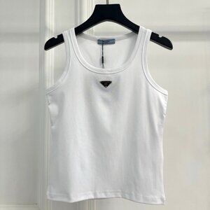 Prada White Sleeveless Tank Top